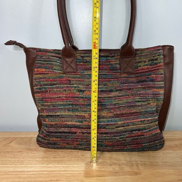 Appleseed's Bags Appleseeds Multicolor Woven Accentedtote Bag Dual Handles Poshmark